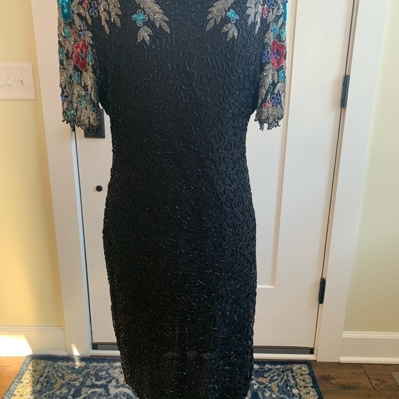 Laurence Kazar evening dress fully beaded. Size xl. New Years Eve attire. - Picture 7 of 15